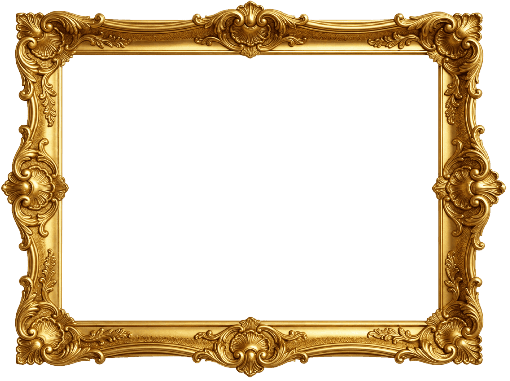 Gold ornate location frame overlay